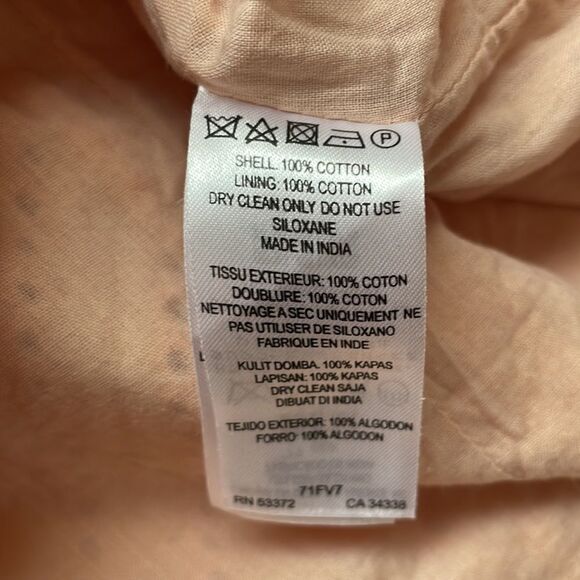 French Connection Short Sleeve Eyelet Dress with Tie Size 6 - Picture 11 of 11